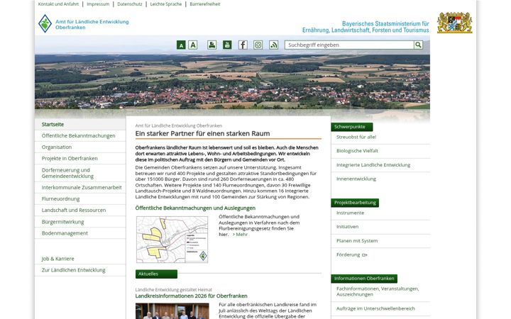 Screenshot of ale-oberfranken.bayern.de