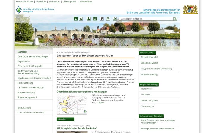 Screenshot of ale-oberpfalz.bayern.de