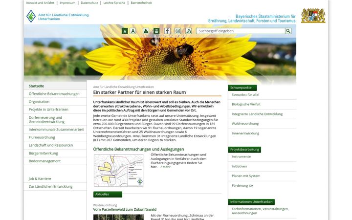 Screenshot of ale-unterfranken.bayern.de