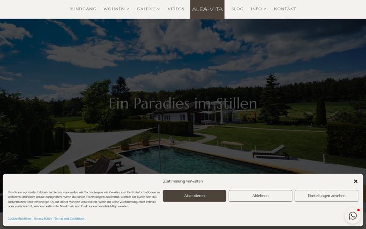 Screenshot of alea-vita.de