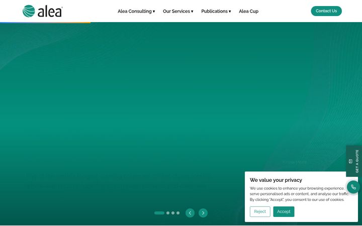 Screenshot of alea.asia