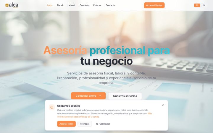 Screenshot of aleaasesores.com