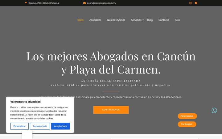 Screenshot του aleabogados.com.mx