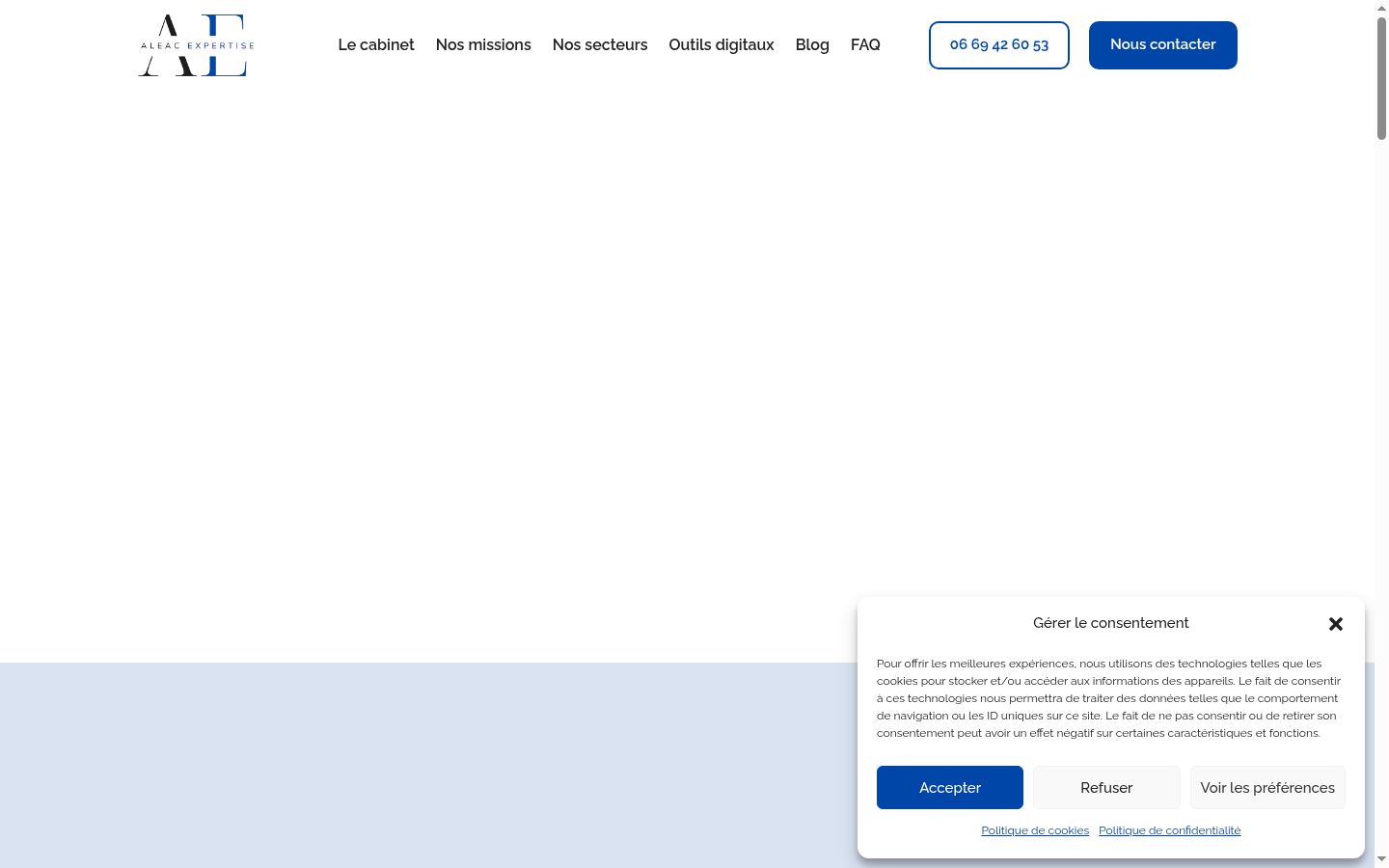 Screenshot του banner συγκατάθεσης που εμφανίστηκε πριν από οποιαδήποτε αλληλεπίδραση