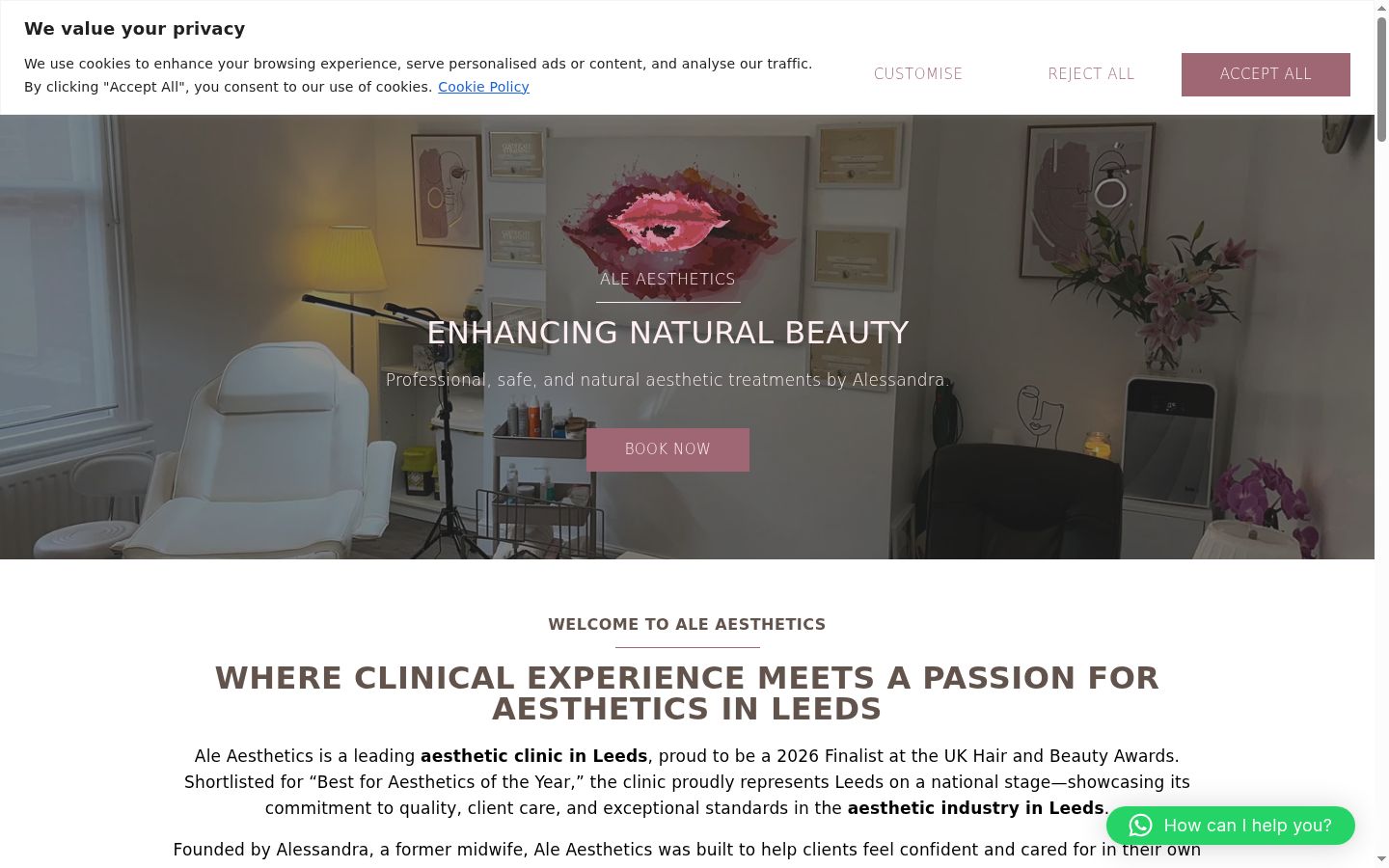 Screenshot of the consent banner shown before any interaction