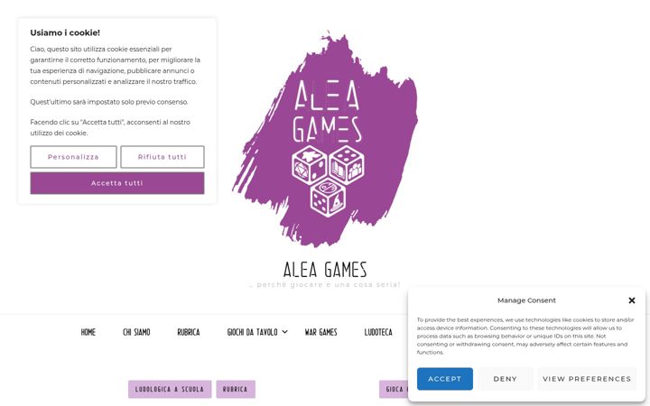 Skärmbild av aleagames.it