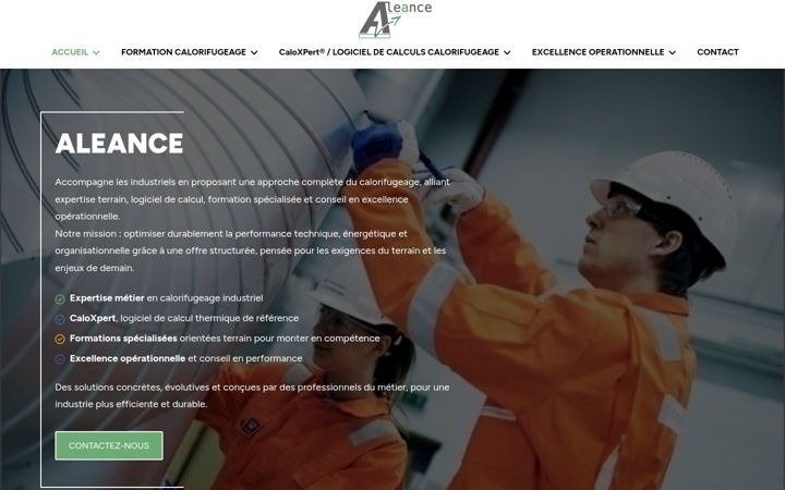 Screenshot of aleance.fr
