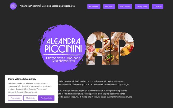 Screenshot of aleandrapiccinini.it