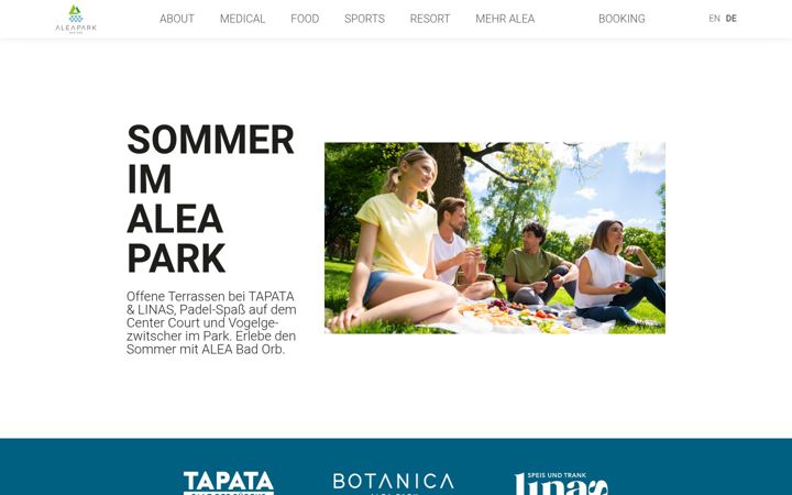 Zrzut ekranu aleapark.de