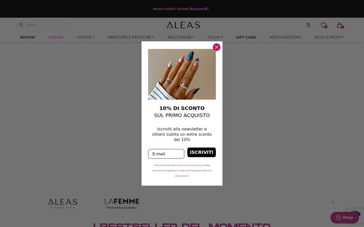Captura de ecrã de aleascosmetics.com