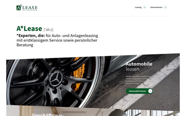Screenshot of alease.de