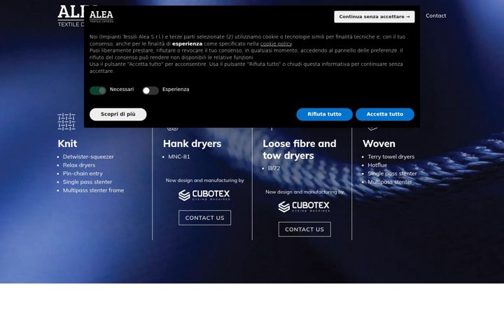 Captura de ecrã de aleatex.it