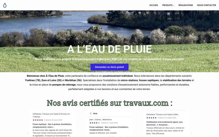 Screenshot of aleaudepluie.fr