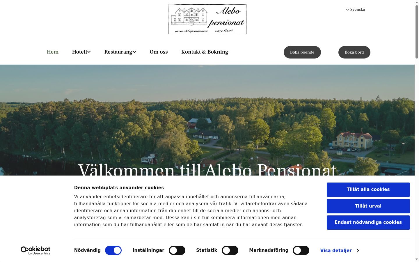Screenshot des Einwilligungsbanners vor jeglicher Interaktion