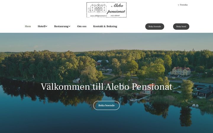 Screenshot of alebopensionat.se