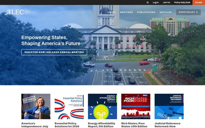 Screenshot of alec.org
