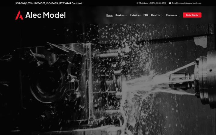 Screenshot of alecmfg.com