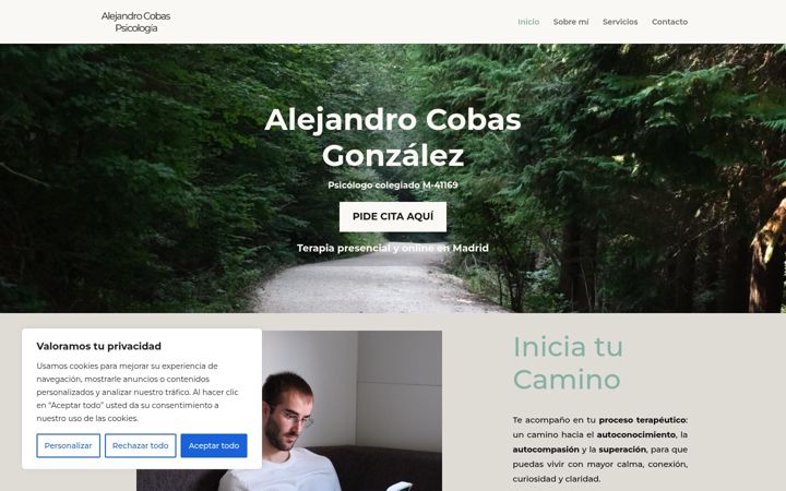 Screenshot of alecobaspsicologia.com