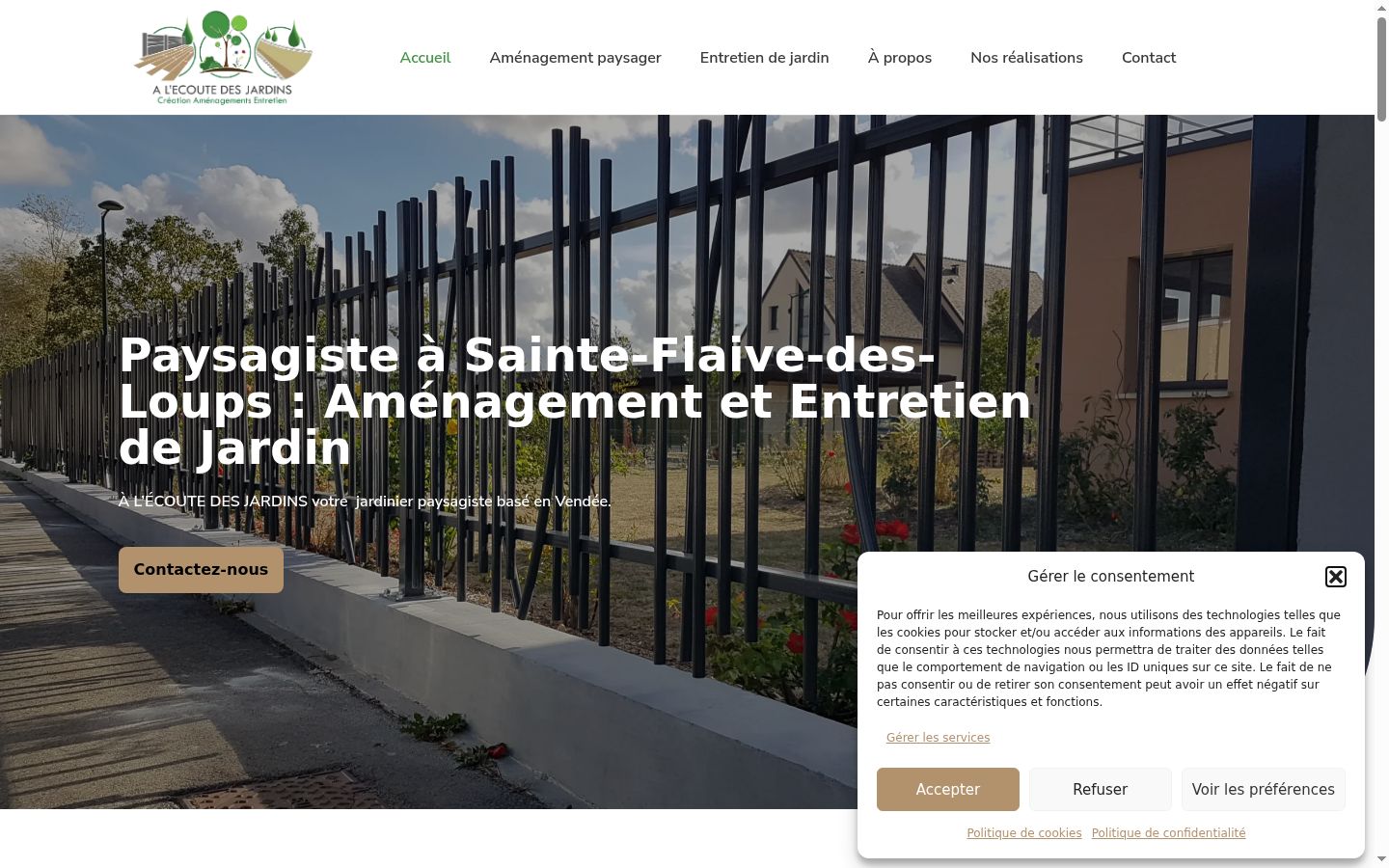 Screenshot des Einwilligungsbanners vor jeglicher Interaktion