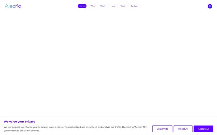 Screenshot of alecriahealth.com