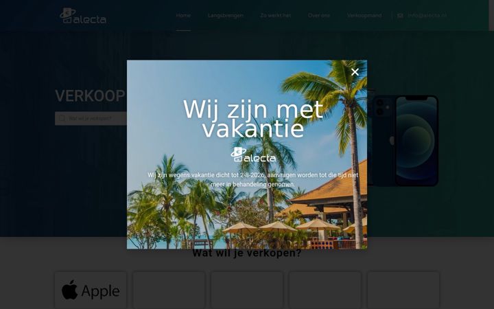 Screenshot of alecta.nl