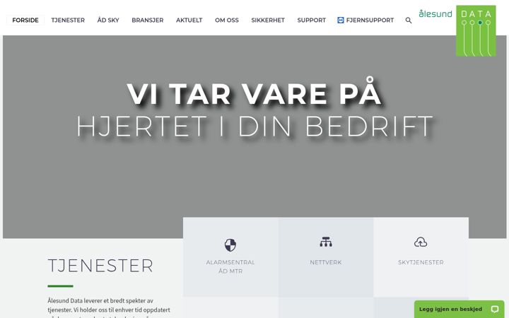 Screenshot of aledata.no