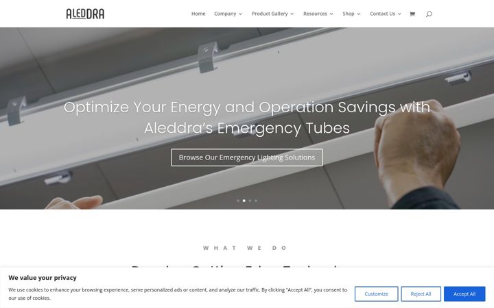 Screenshot of aleddra.com