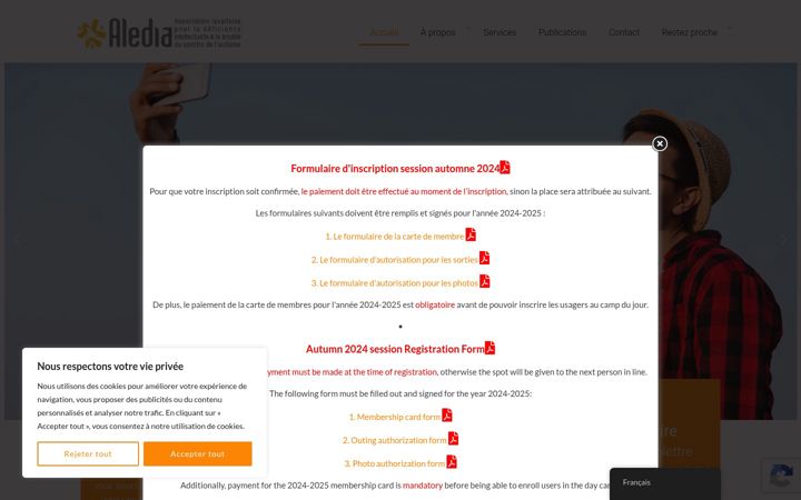 Screenshot of aledia1959.com