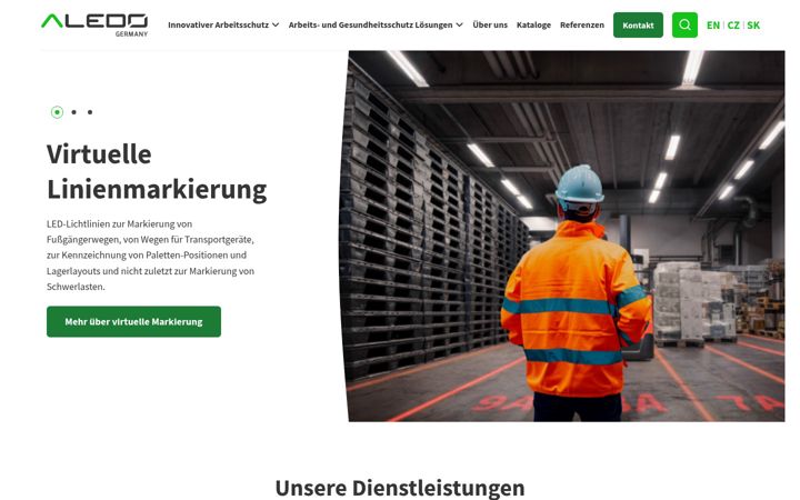 Screenshot of aledo-gmbh.de