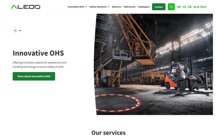 Screenshot of aledo-holding.com