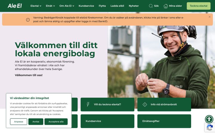 Screenshot of aleel.se