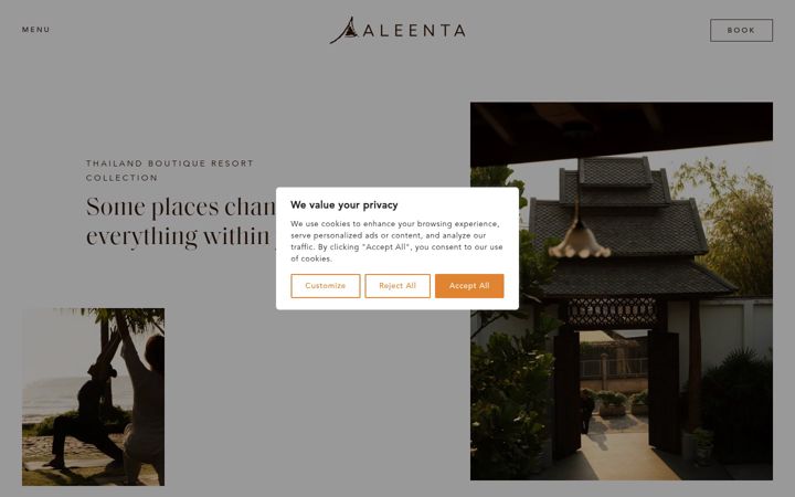 Screenshot of aleenta.com