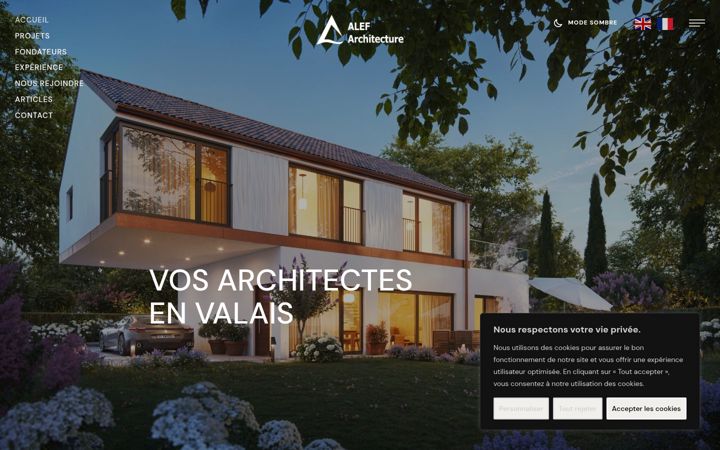Screenshot of alefarchitecture.com