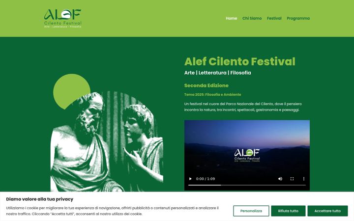 Ekrānuzņēmums no aleffestival.it
