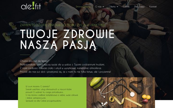 Ekrānuzņēmums no alefit.com.pl
