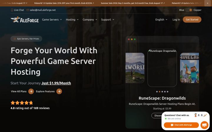 Screenshot of aleforge.net