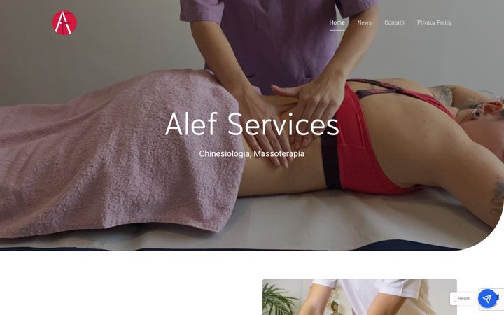 Ekrānuzņēmums no alefservices.it