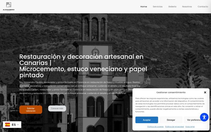 Screenshot of alegarleni.com