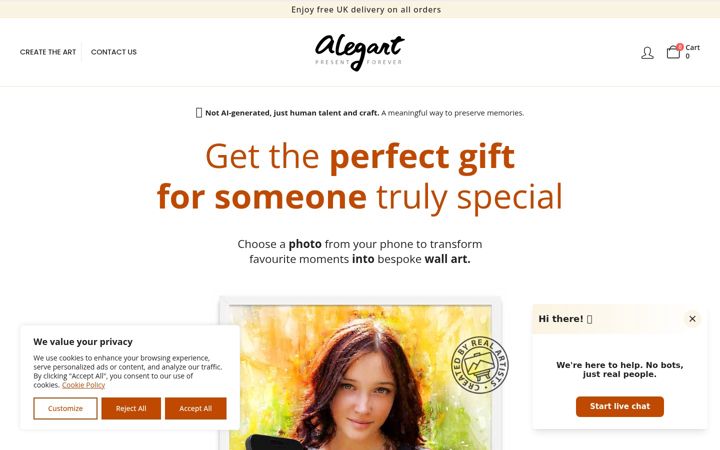 Screenshot of alegart.com