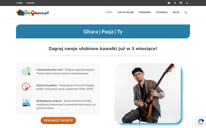 Screenshot του alegitara.pl