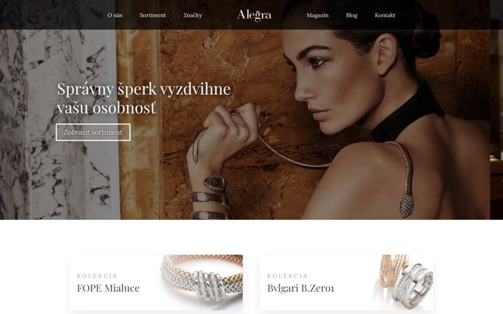 Screenshot of alegra.sk