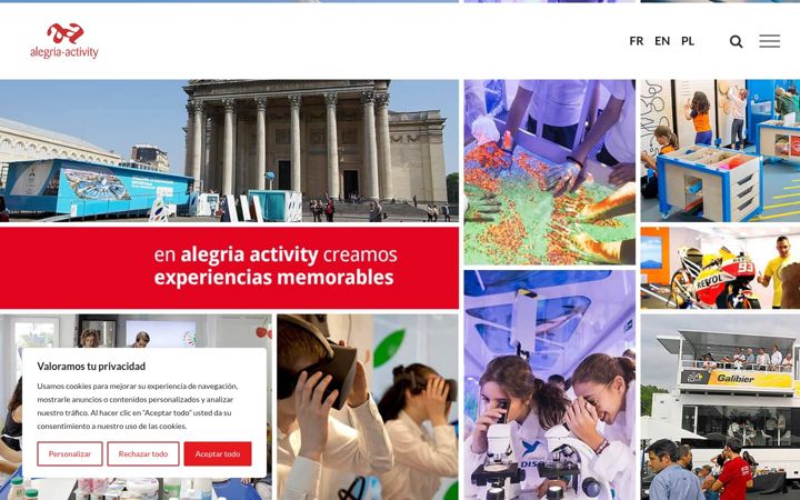 Screenshot of alegria-activity.com