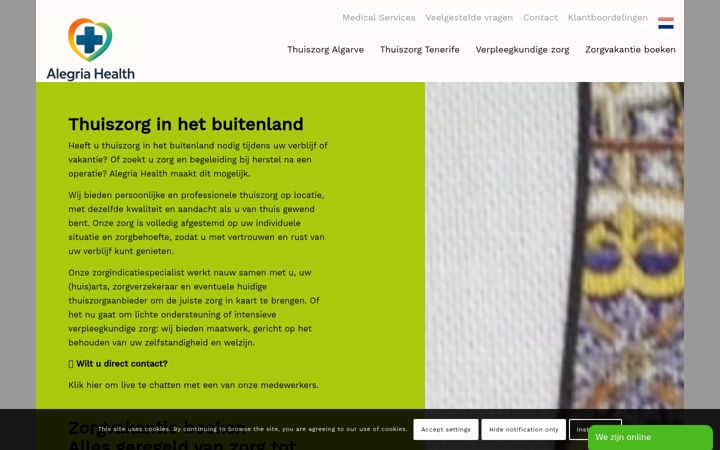 Screenshot of alegriahealth.com