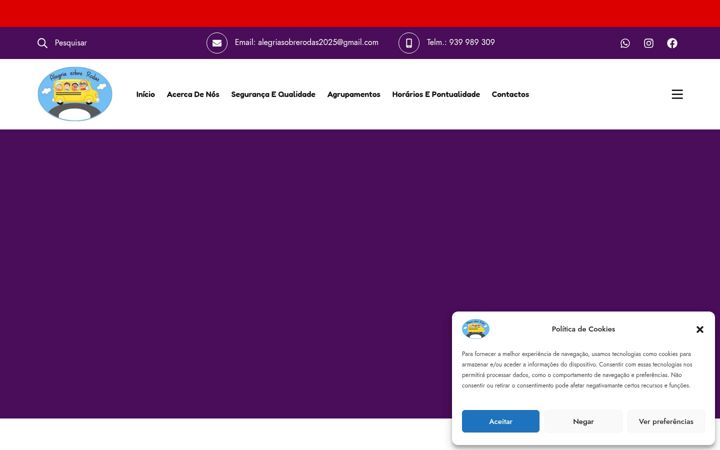 Screenshot of alegriasobrerodas.pt