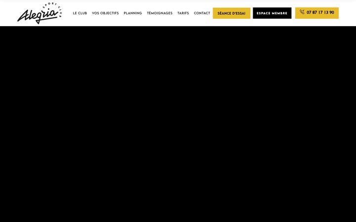 Screenshot of alegriasportclub.fr