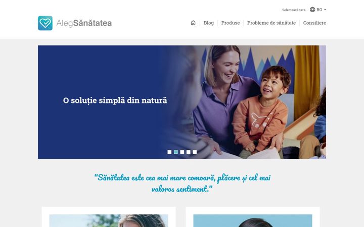 Screenshot of alegsanatateasalveo.ro