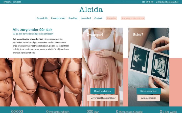 Skærmbillede af aleidaverloskunde.nl
