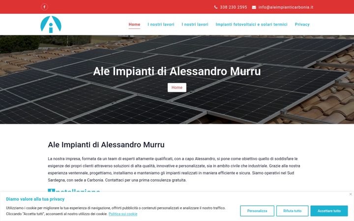 Screenshot of aleimpianticarbonia.it