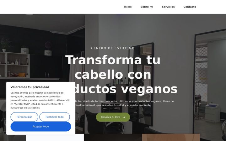 Screenshot of alejandraestilista.com