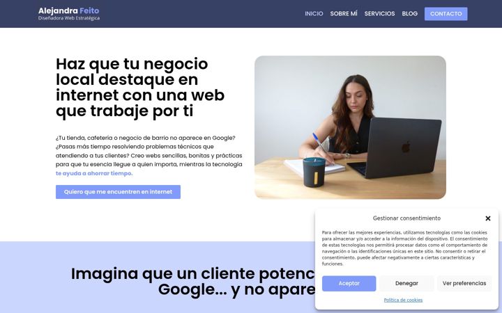 Screenshot of alejandrafeito.com